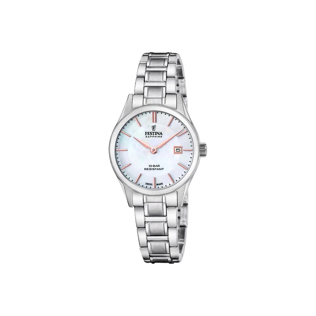Festina Swiss Made Montre Festina Swiss Made 29 Nacre Blanche