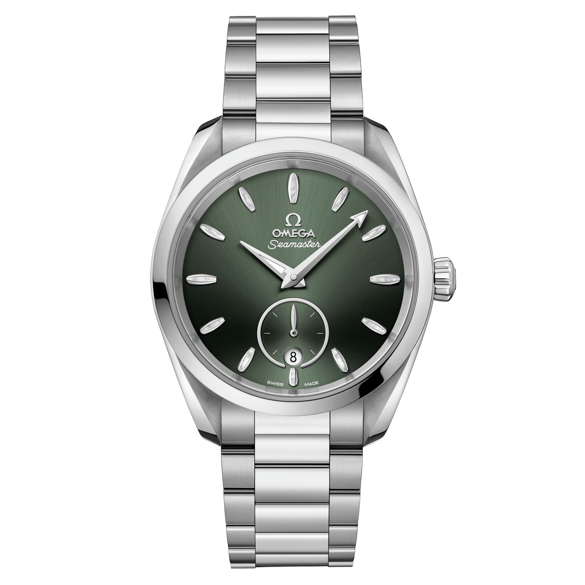 Omega Montre Omega Seamaster Aqua Terra 150m Petite Seconde Co-Axial Master Chronometer cadran vert bracelet acier 38 mm