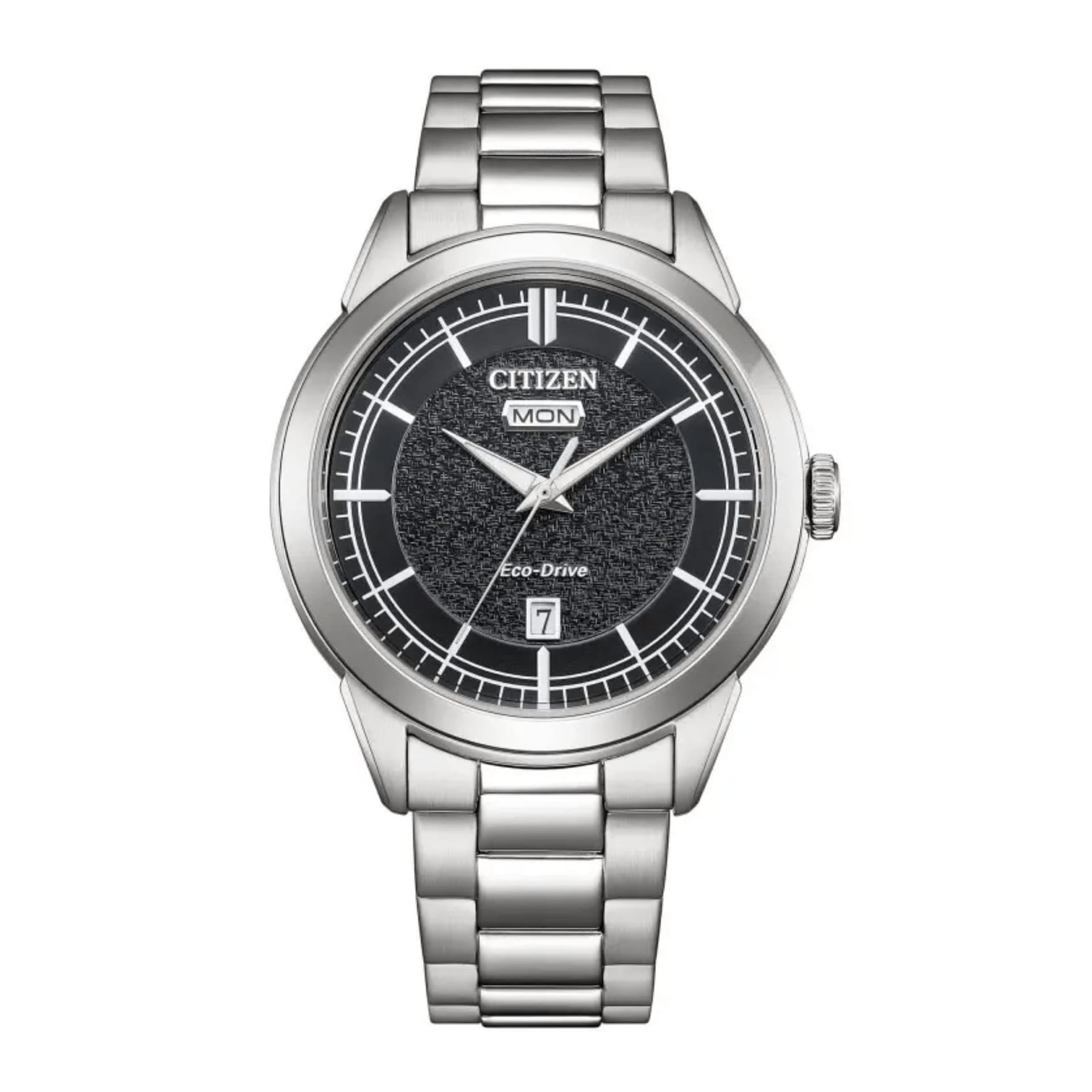 Citizen Montre Citizen Elegance Classic Eco-Drive cadran noir bracelet acier 40,5 mm