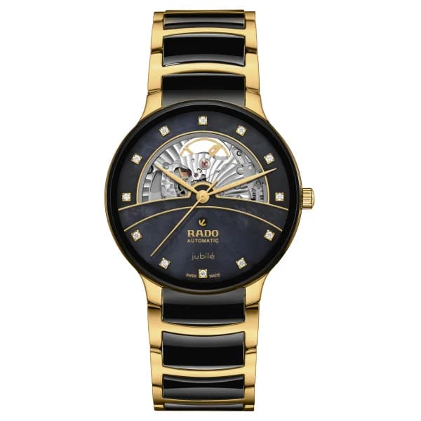 Rado Montre Rado Centrix Open Heart Diamonds 39,5 mm Nacre Noire