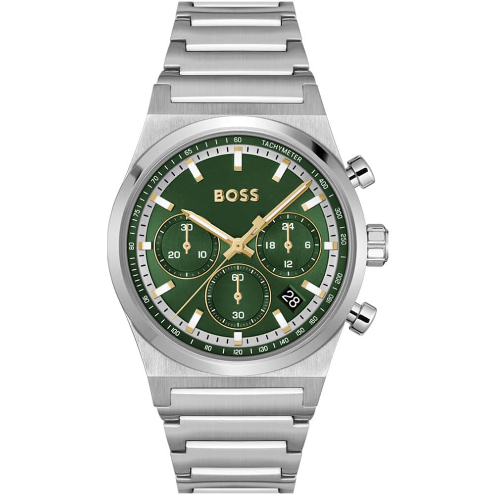 Hugo Boss Montre Boss Collection Candor Chrono en Acier Argenté