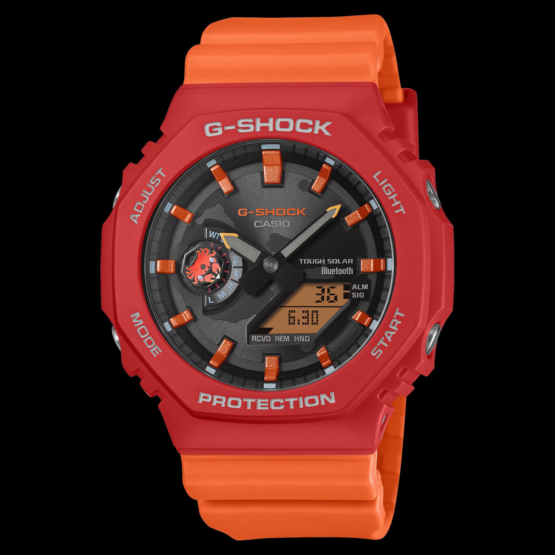 Casio G-Shock GA-2100 — bracelet orange