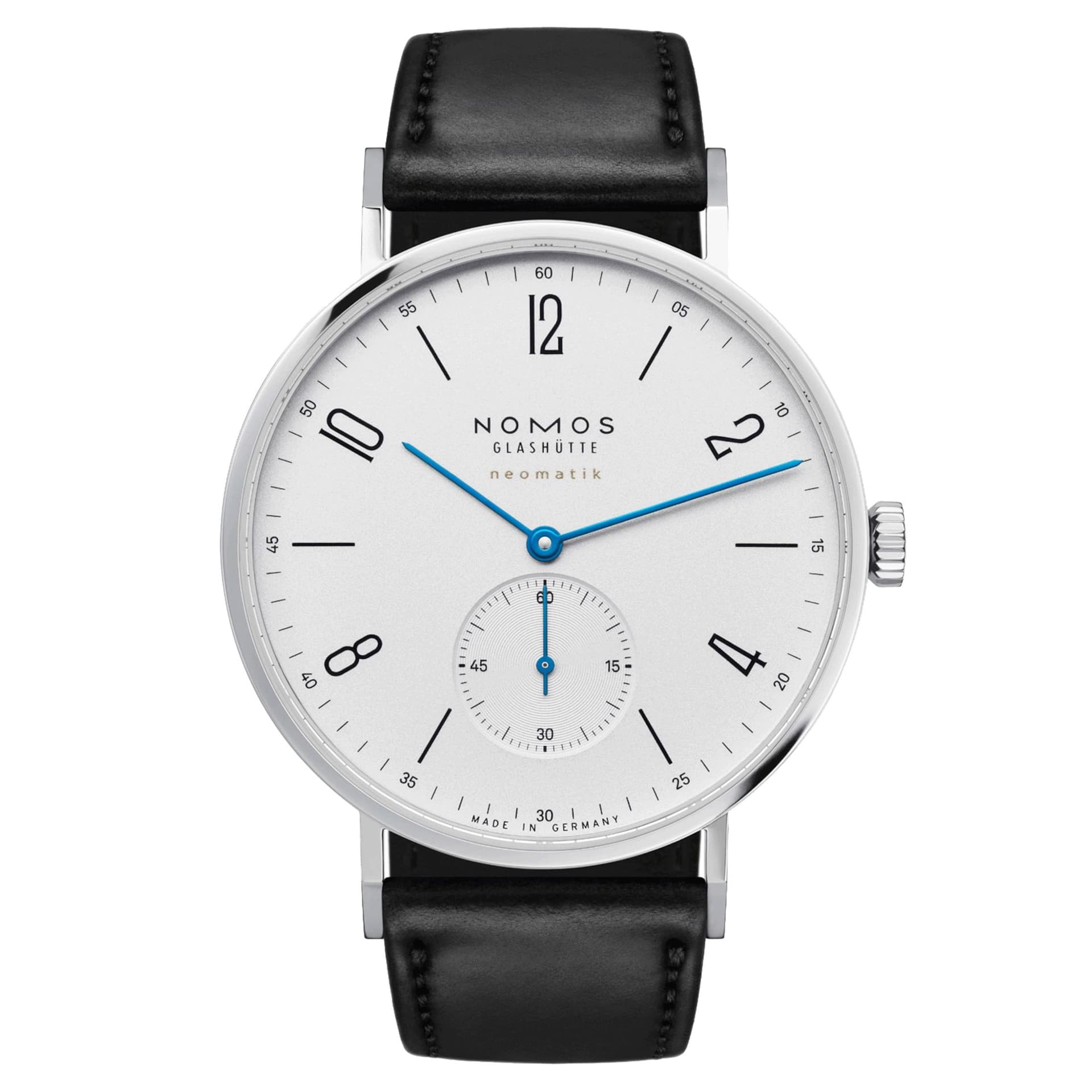 Nomos Montre NOMOS Tangente Neomatik 39 automatique bracelet cuir cousu main noir 38,5 mm