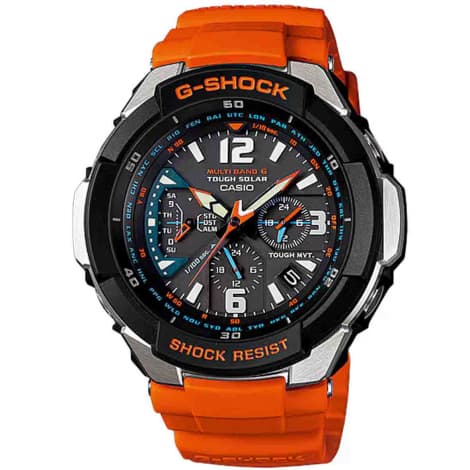 Casio Montre GShock Master of G - GravityMaster - G-Aviation Orange 52.5 × 49.8 m- GW-3000M-4A