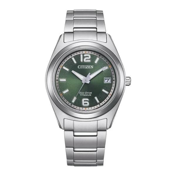Citizen Montre Citizen Super Titanium Pair Ladies Cadran Vert