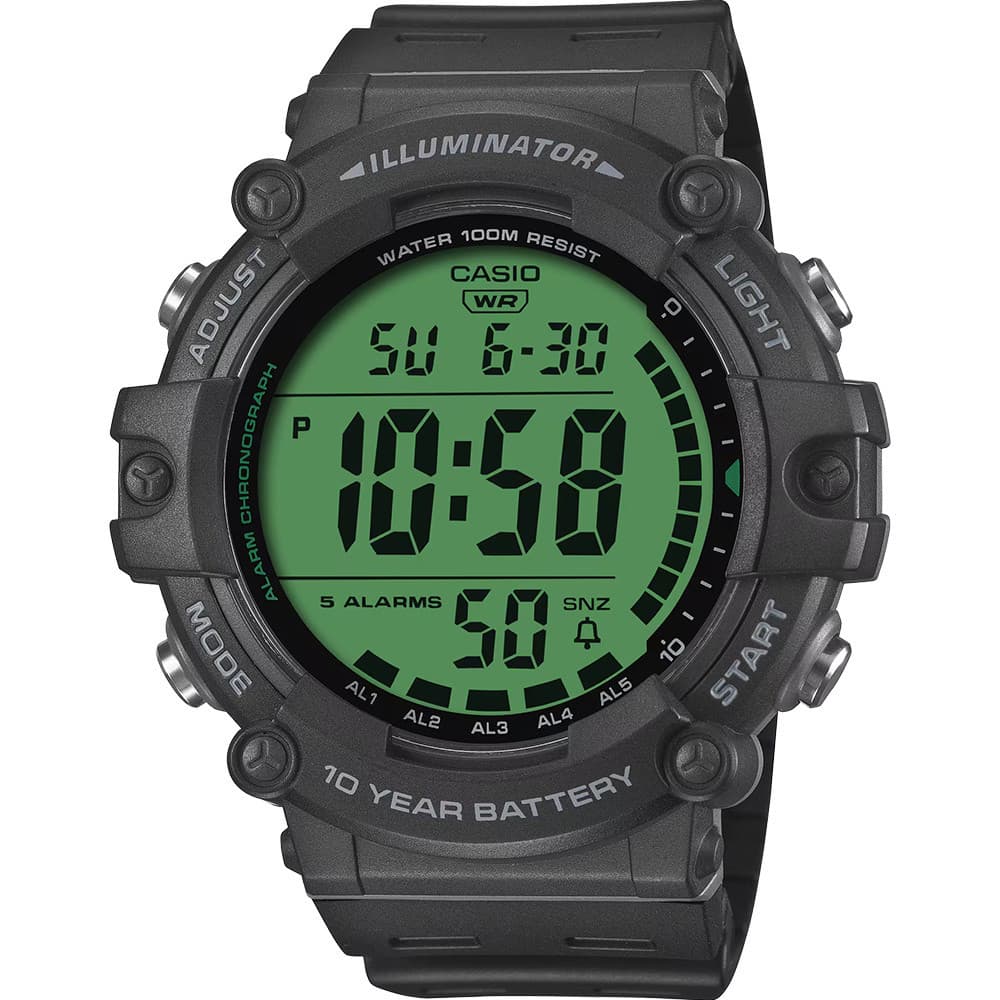 Casio Collection — cadran vert