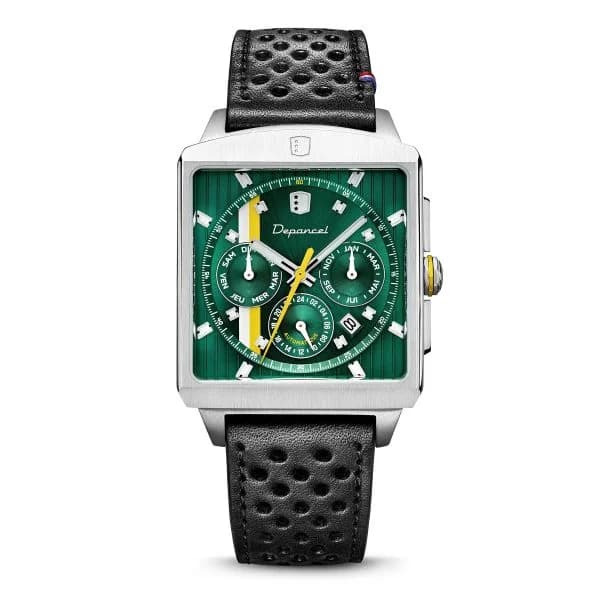 Depancel Montre Depancel Série-R01 Green Automatique Bracelet Racing Noir