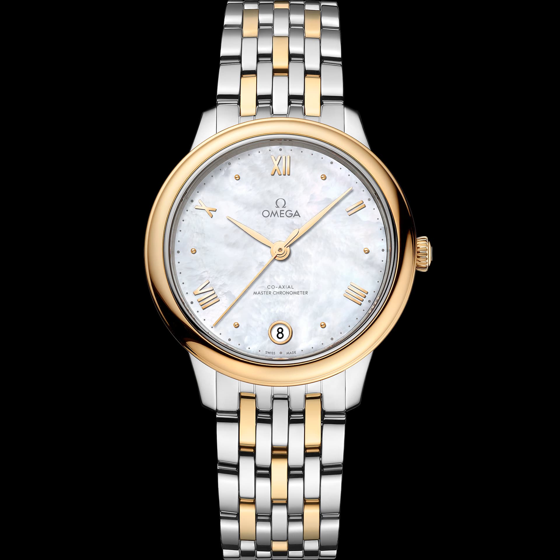 Omega De Ville 34 mm, acier - or jaune sur acier - or jaune