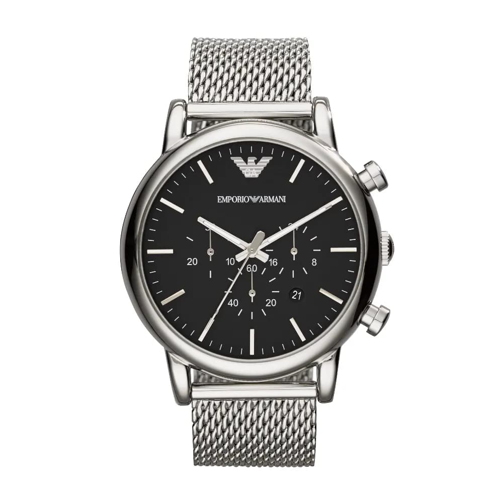 Emporio Armani Montre Analogique Homme Emporio Armani Acier Gris AR1808