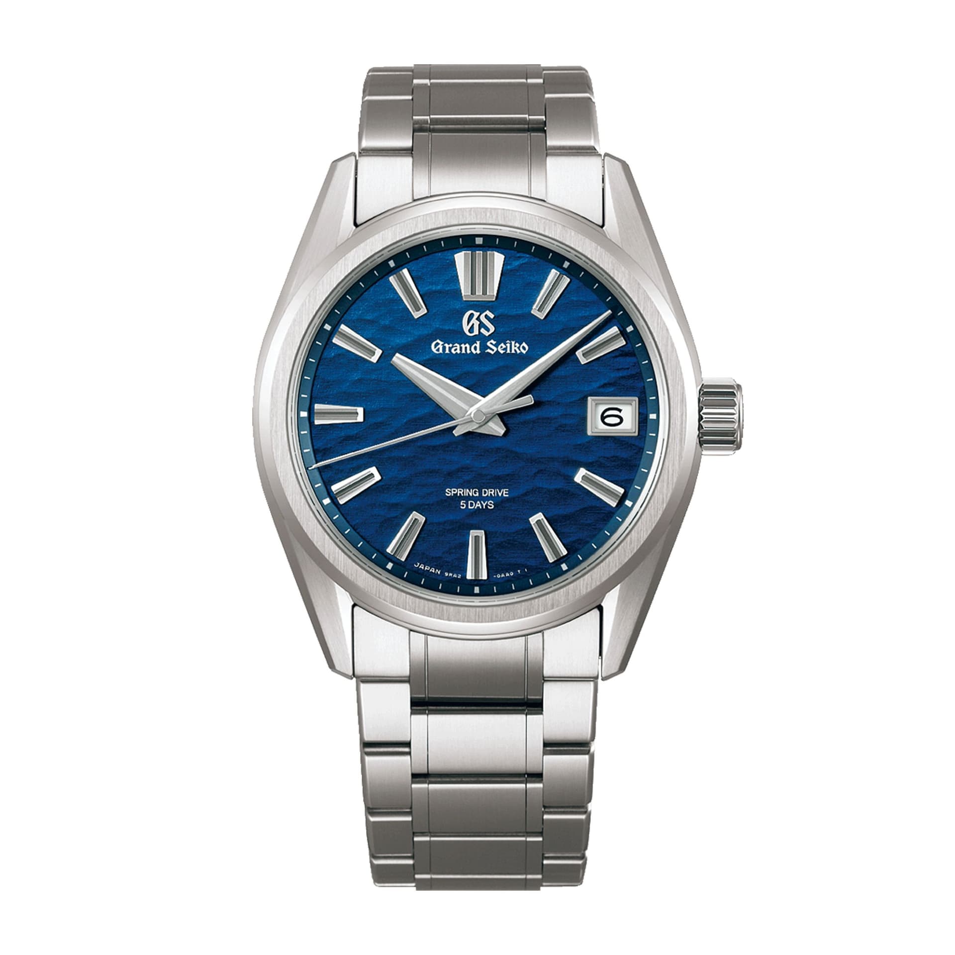 Grand Seiko Montre Grand Seiko Evolution 9 Spring Drive "Lake Suwa" Titane cadran bleu bracelet titane 40 mm