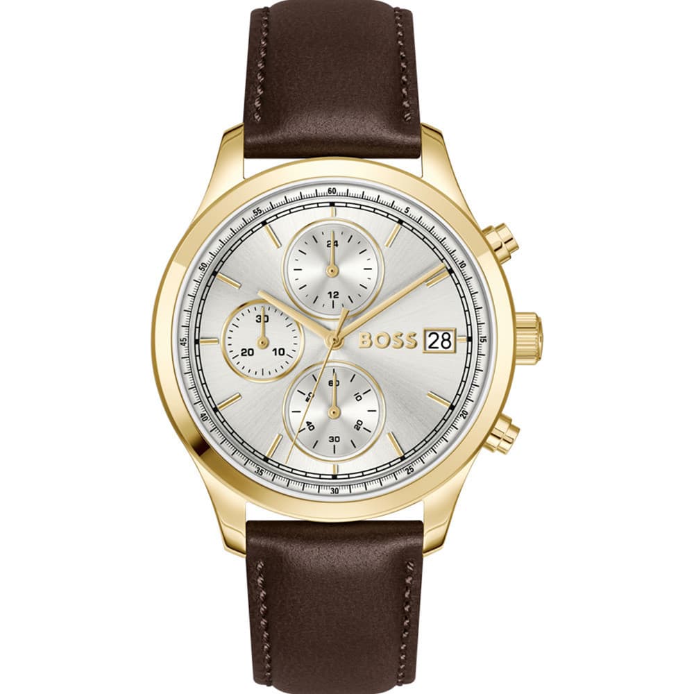 Hugo Boss Montre Boss Collection Stratus en Cuir Marron