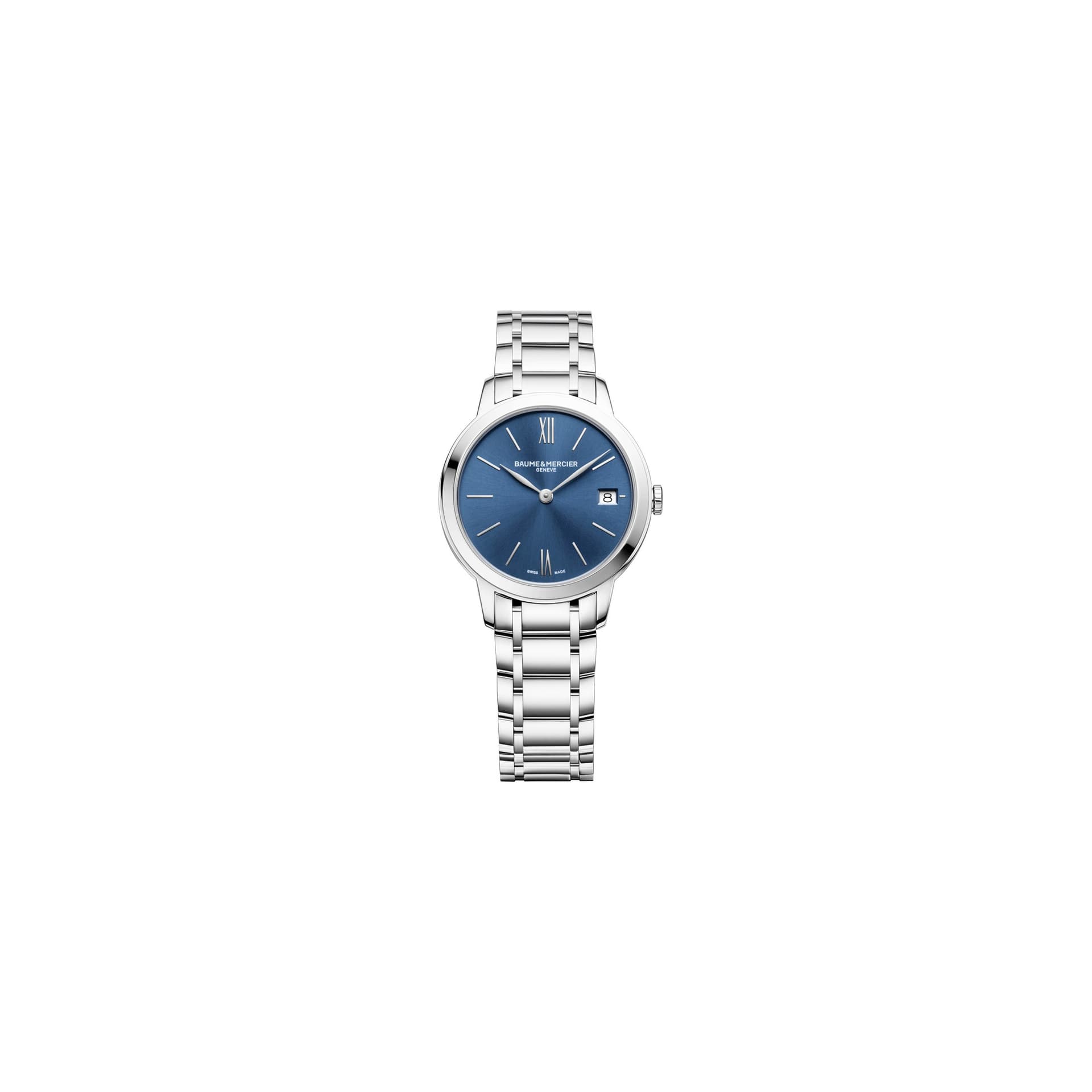 Baume & Mercier Montre Baume et Mercier Classima quartz cadran bleu bracelet acier 31 mm