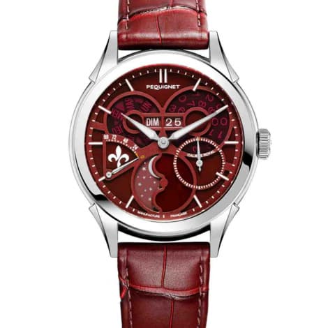 Pequignet Montre Pequignet Royale saphir - Cadran Rouge Rubis Automatique Cadran Rouge - 9010862