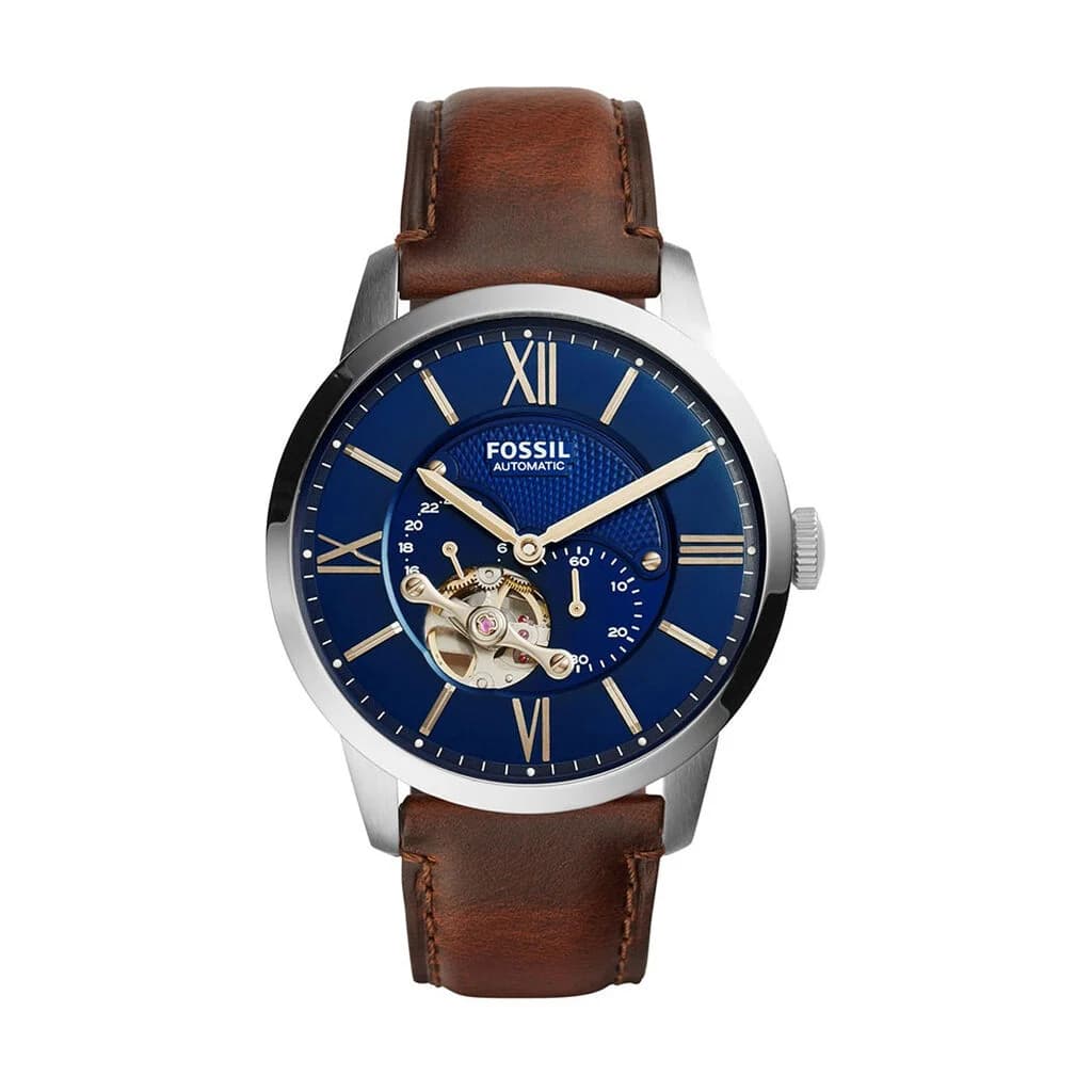 Fossil Automatic — cadran bleu