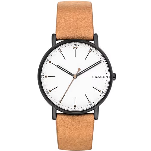 Skagen Montre Analogique Homme Skagen Cuir Marron SKW6352 - Cleor