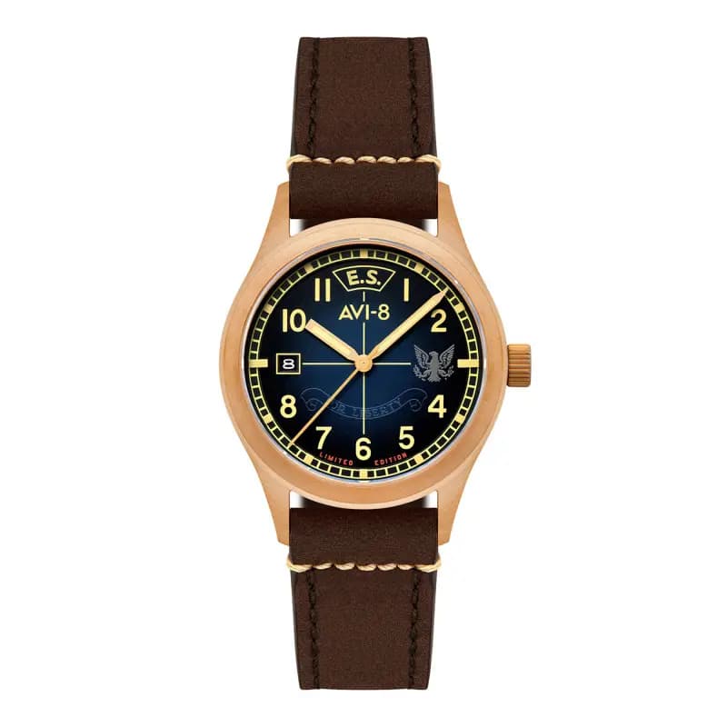 Avi-8 Montre Flyboy Eagle Squadron Automatic Bronze 85Th Limited Edition Southend AV-4145-02