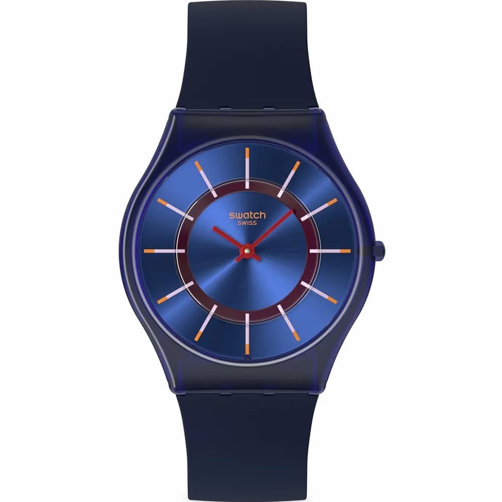 Swatch Montre Swatch Collection Very Jazzy Berry en Silicone Bleu