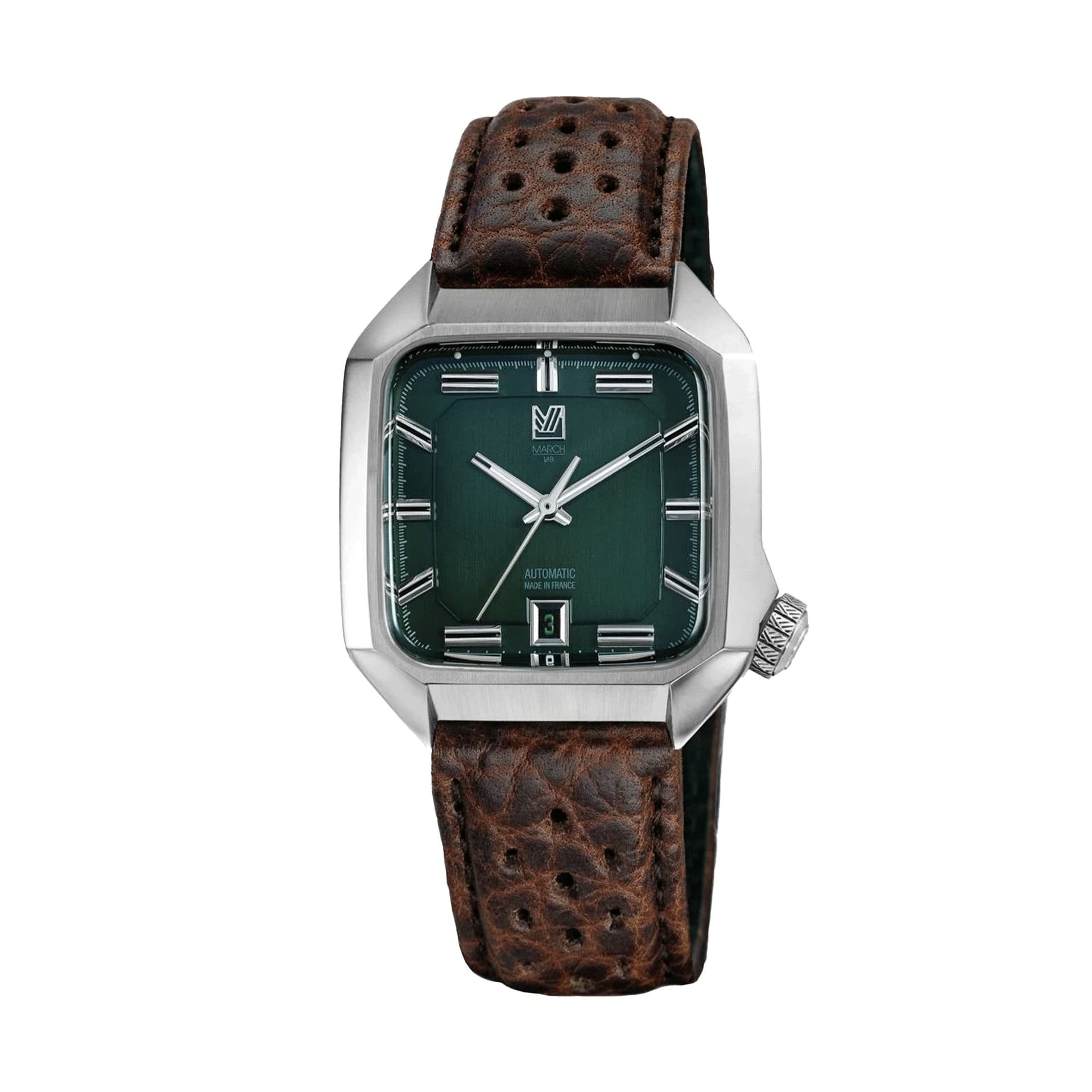 March LA.B AM2 Automatique - Grall - Bison Sauvage Perforé Marron