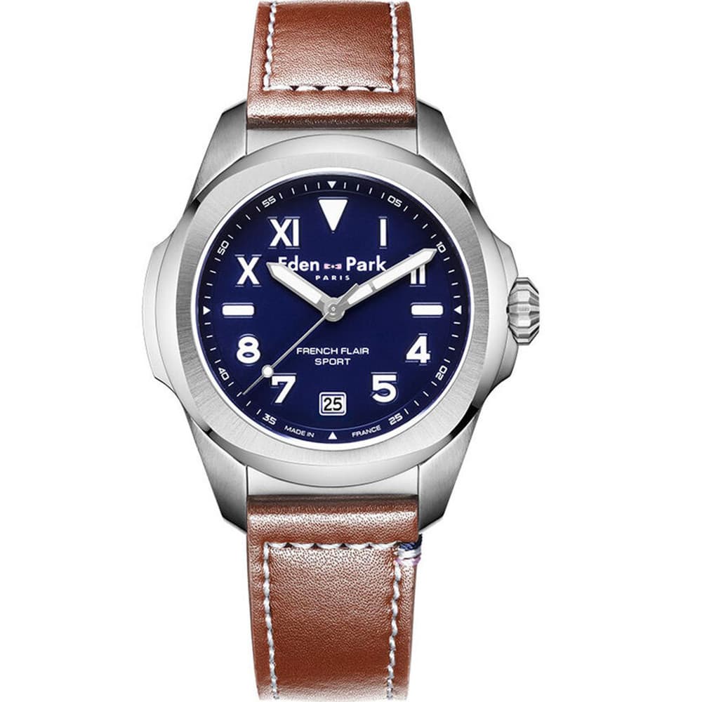 Eden Park Montre Eden Park Collection Sport en Cuir Marron