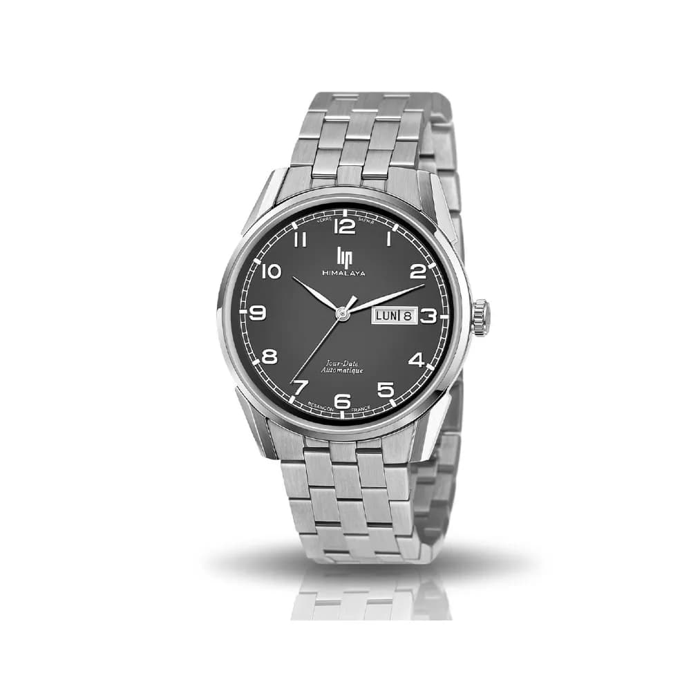 Lip Montre Lip Himalaya Jour date - Homme - cadran Gris anthracite- 40 mm - Acier - 671671