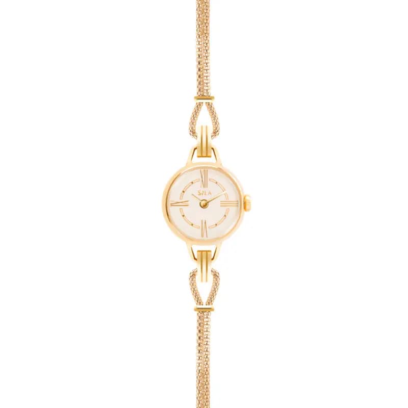 Sila Paris Montre à Bracelet Interchangeable Coloris Or Jaune & Chaîne Bijou