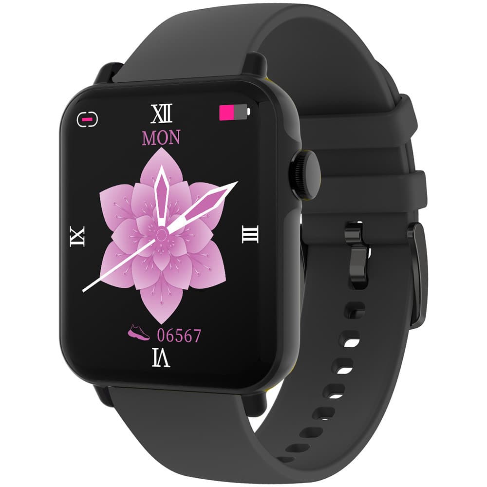 Smarty Montre Connectée Smarty Collection Level en Silicone Noir