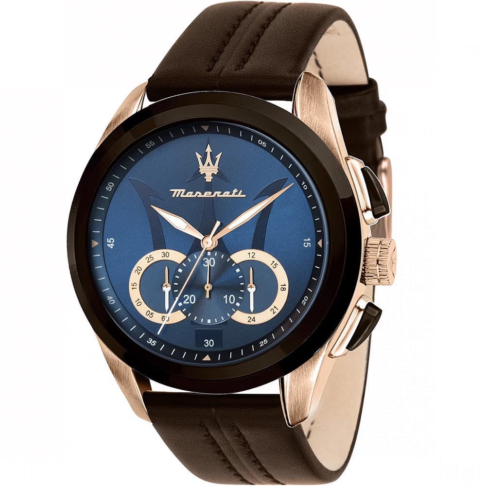 Maserati Montre Maserati en Cuir Marron