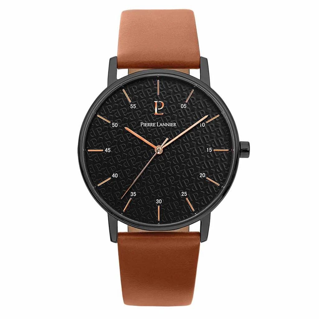 Pierre Lannier Montre Homme PIERRE LANNIER en Cuir Marron Etanche