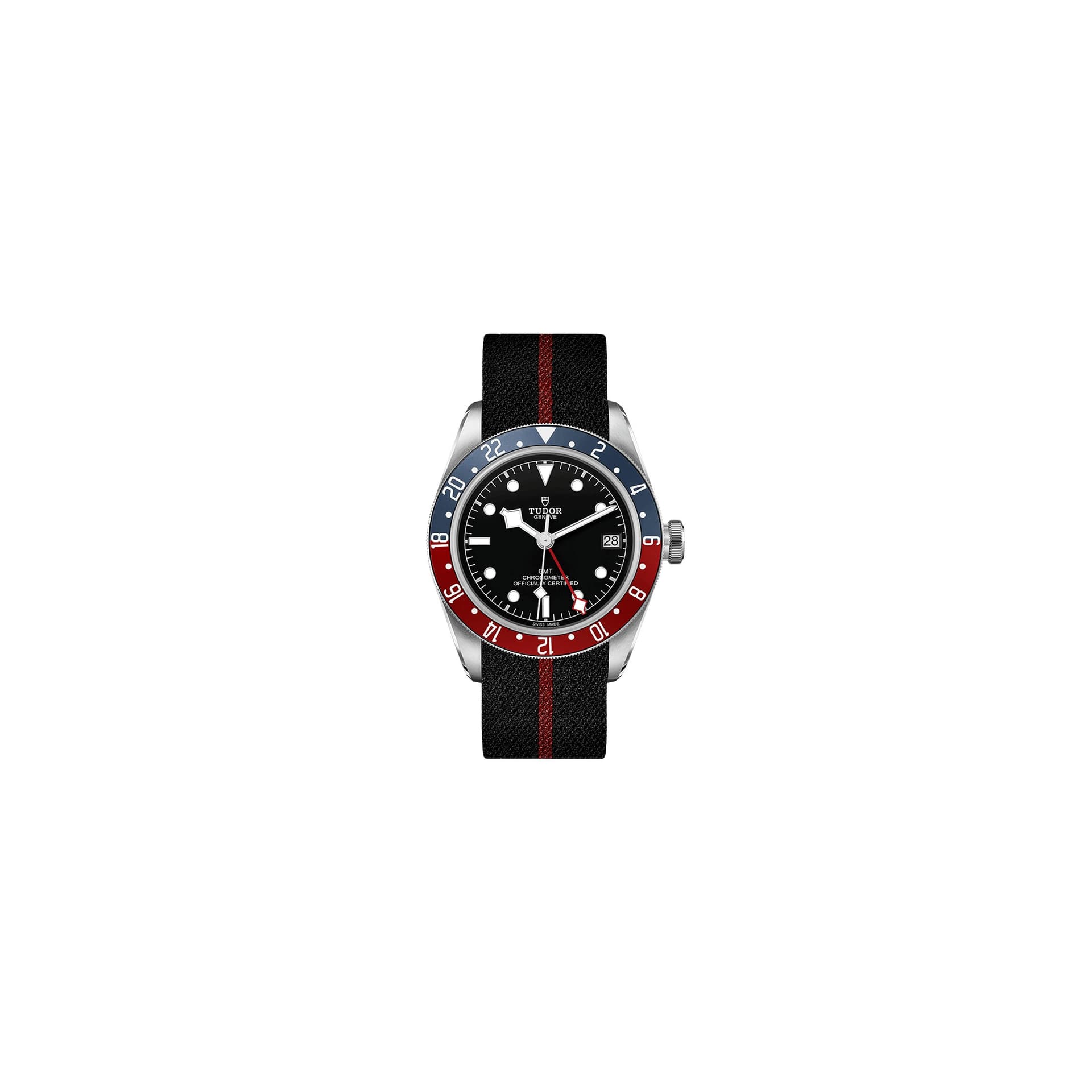 Tudor Black Bay GMT — cadran noir bracelet tissu