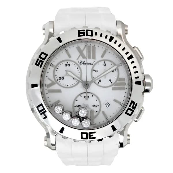 Daniel Gérard Montre Occasion Chopard Happy Sport Chronographe 5 Diamants Mobiles
