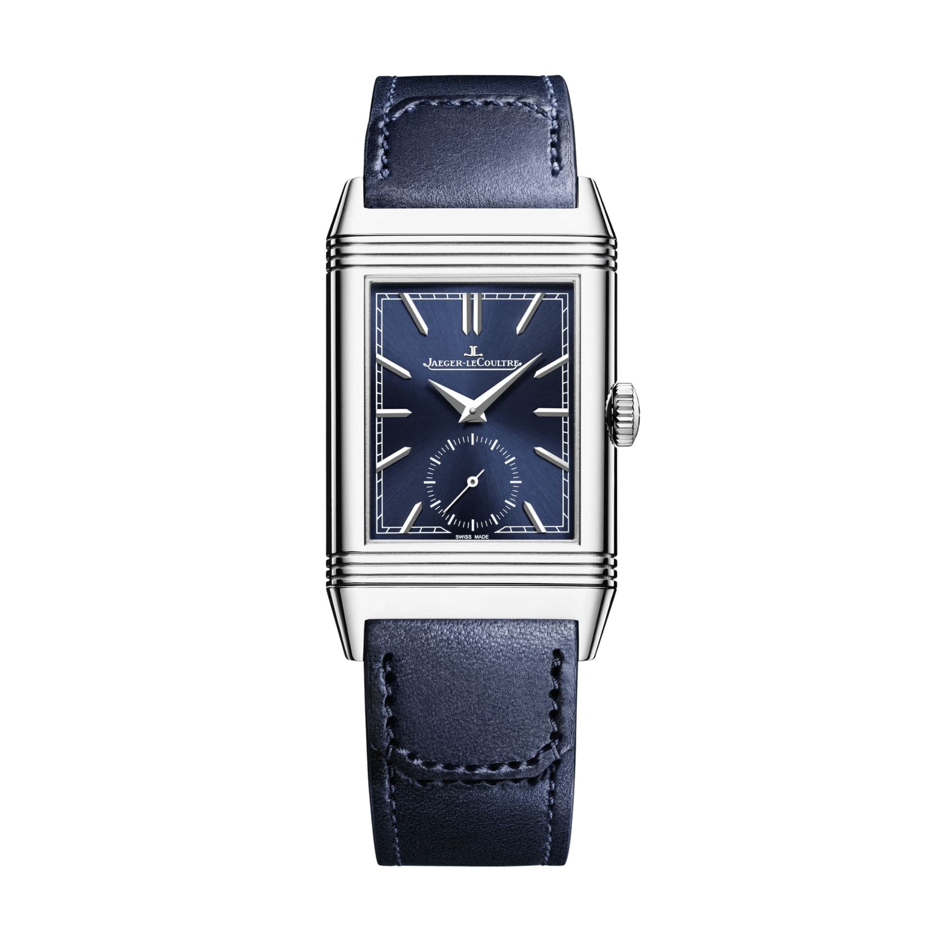 Jaeger-LeCoultre Montre Jaeger-LeCoultre Reverso Tribute Monoface Small Seconds remontage manuel cadran bleu bracelet cuir 45,6 x 27,4 mm