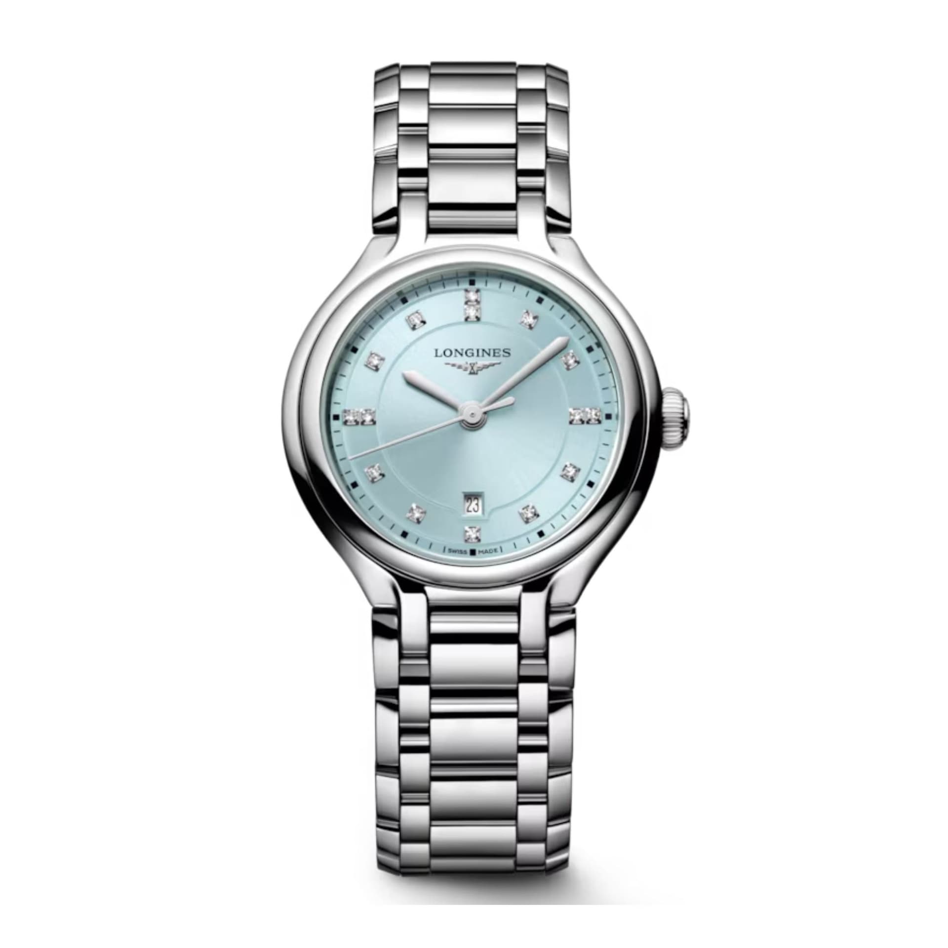 Longines Montre Longines Longines primaluna 30 mm Quartz Cadran Bleu menthe soleillé Bracelet Acier
