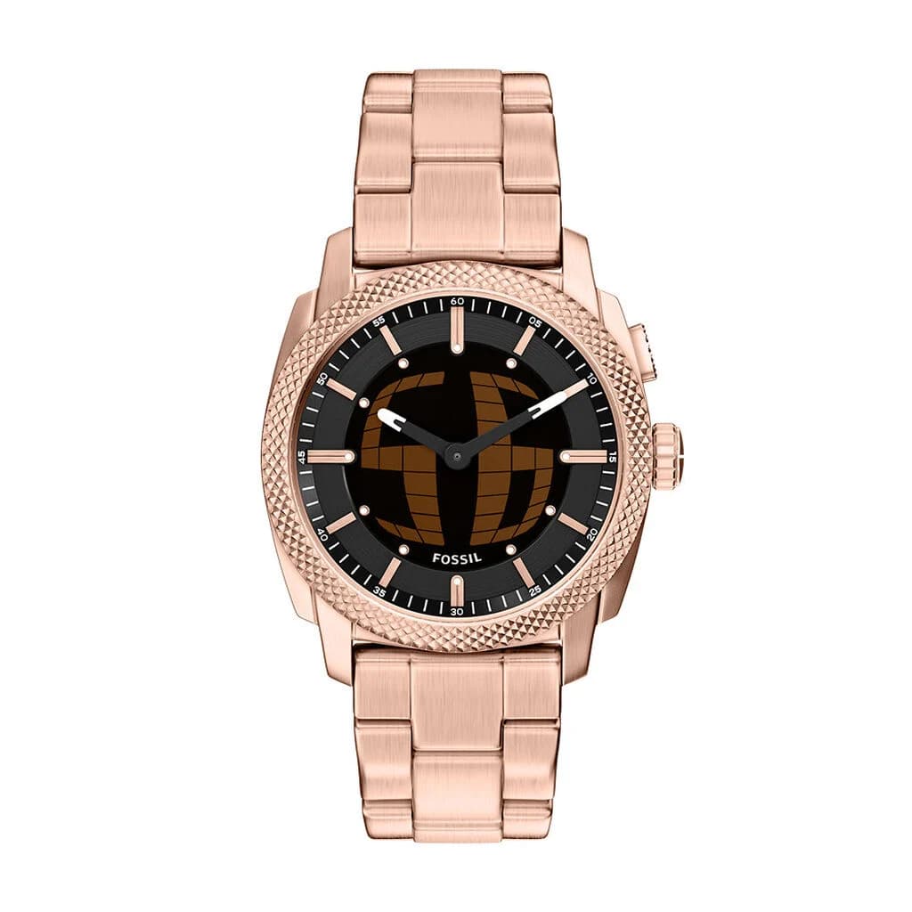 Fossil Machine Big Tic — boîtier rose