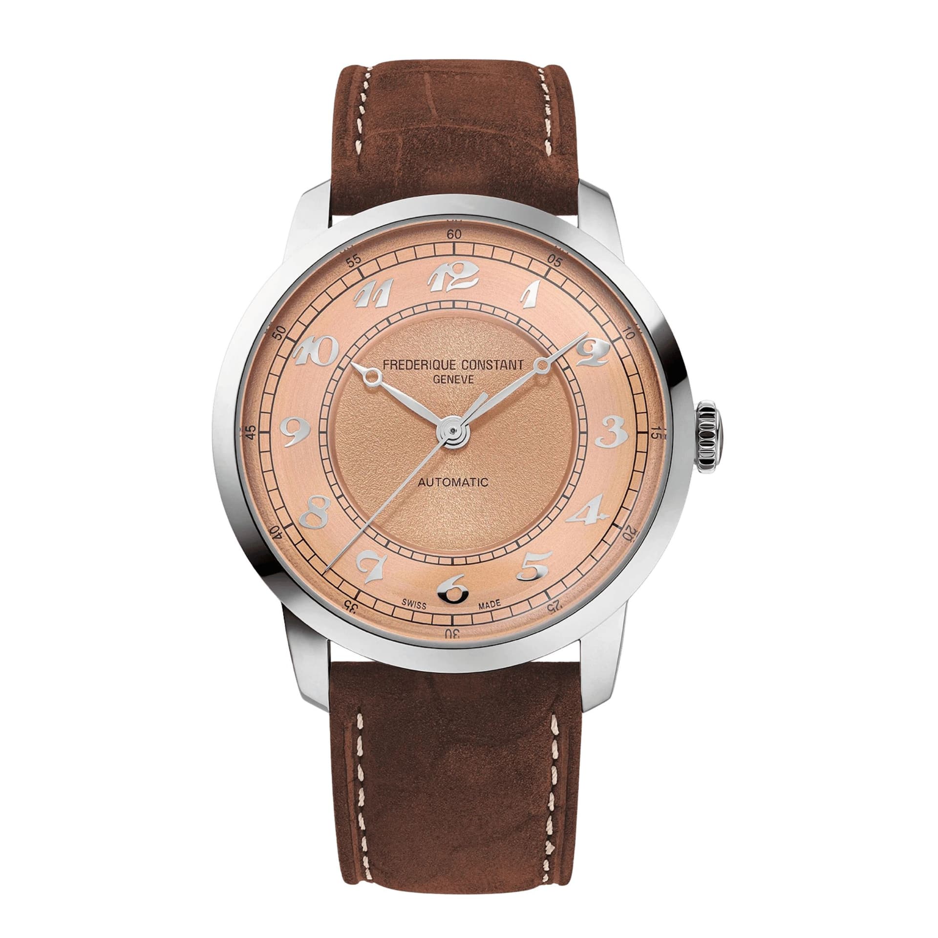 Frédérique Constant Montre Frédérique Constant Classics Première "Europe Edition" Automatique cadran saumon bracelet cuir 38,5 mm