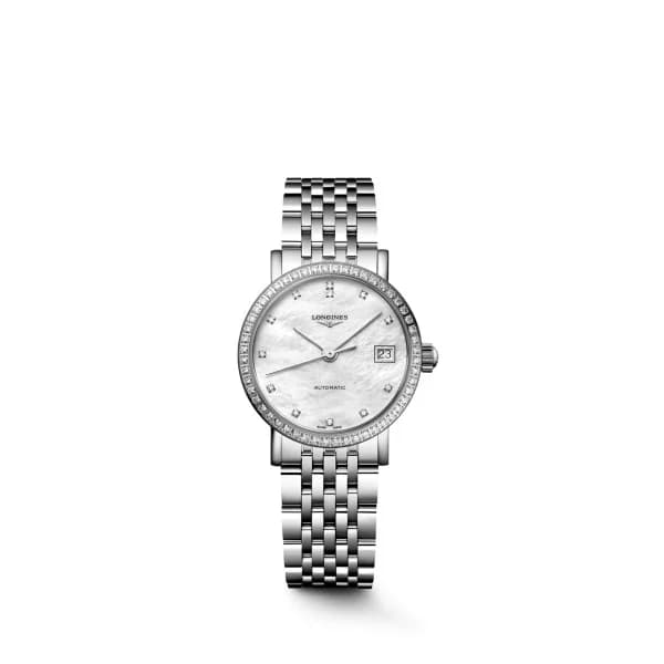 Longines Montre Longines elegant collection 25.50 mm Automatique Cadran Nacre blanche Bracelet Acier