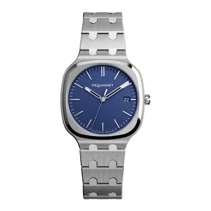 Pequignet Montre Concorde Bleu Marine 40mm 9040473