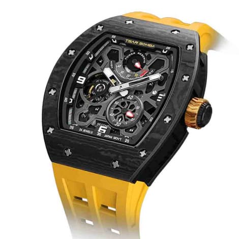 Tsar Bomba Montre Tsar Bomba - Elemental Series - Automatique - Fibre de Carbonne Jaune - TB8212CF03