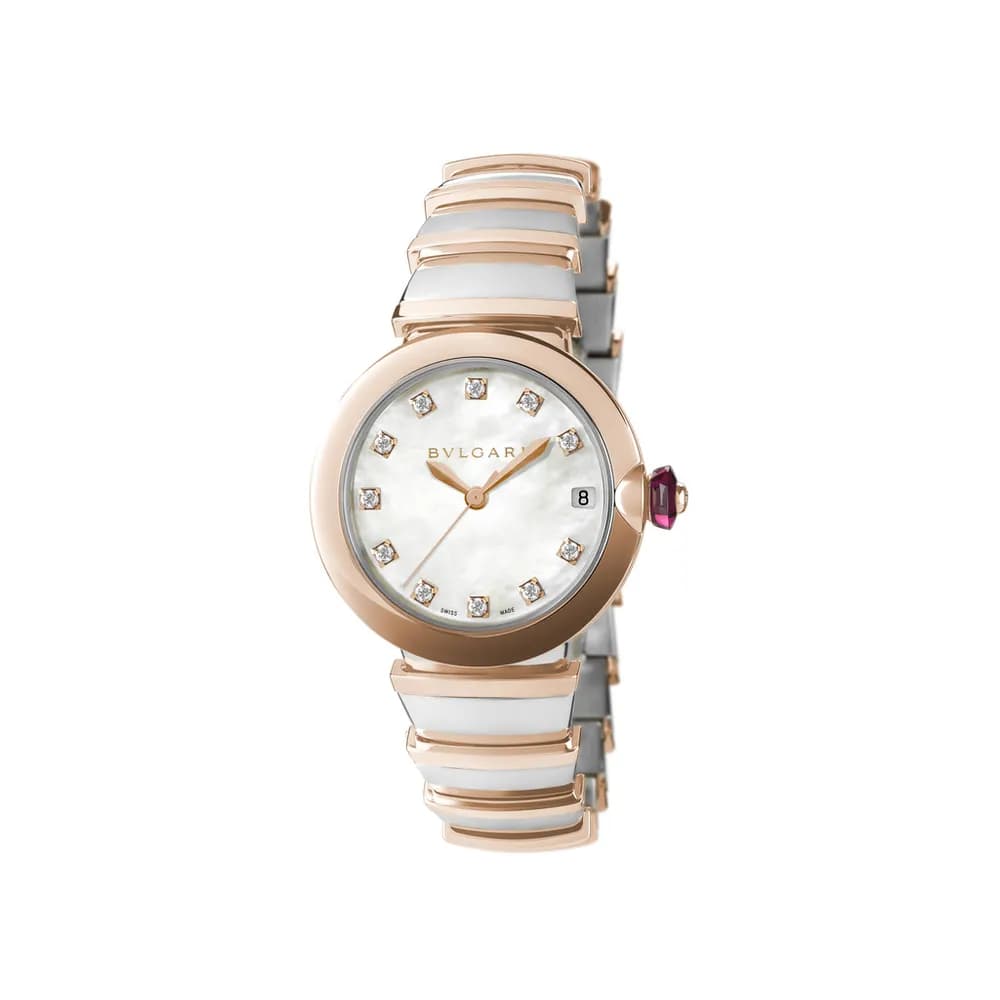 Bulgari Montre automatique Mixte Lucea Blanc