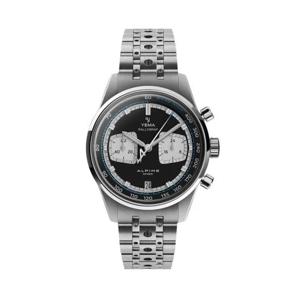 Yema Montre Yema Rallygraf Meca Quartz Alpine Cup Series Reverse Panda Bracelet Acier