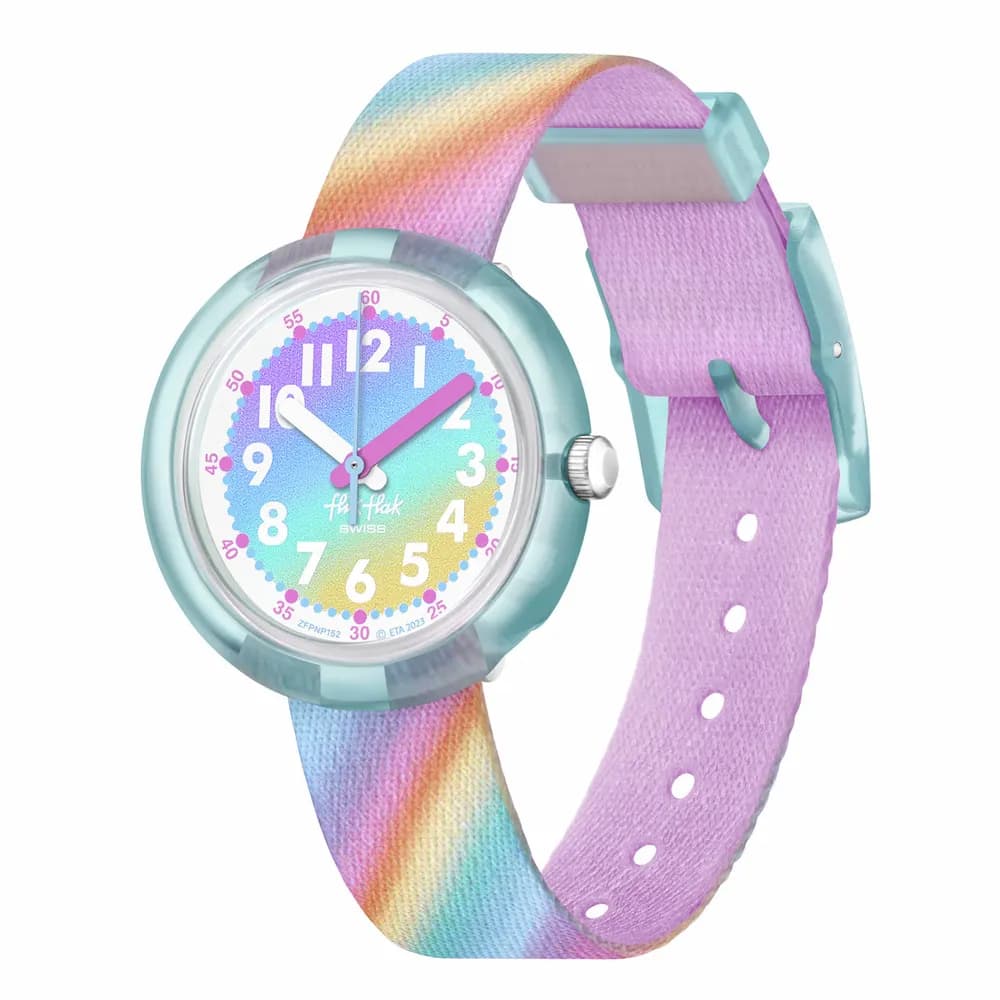 Flik Flak Montre quartz Fille Organized chaos Blanc