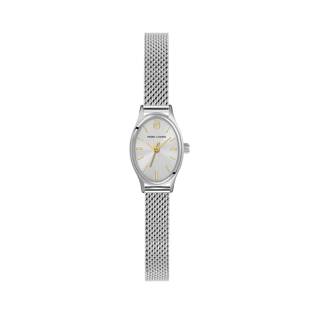 Pierre Lannier Montre Pierre Lannier Collection Ovalia en Acier Argenté