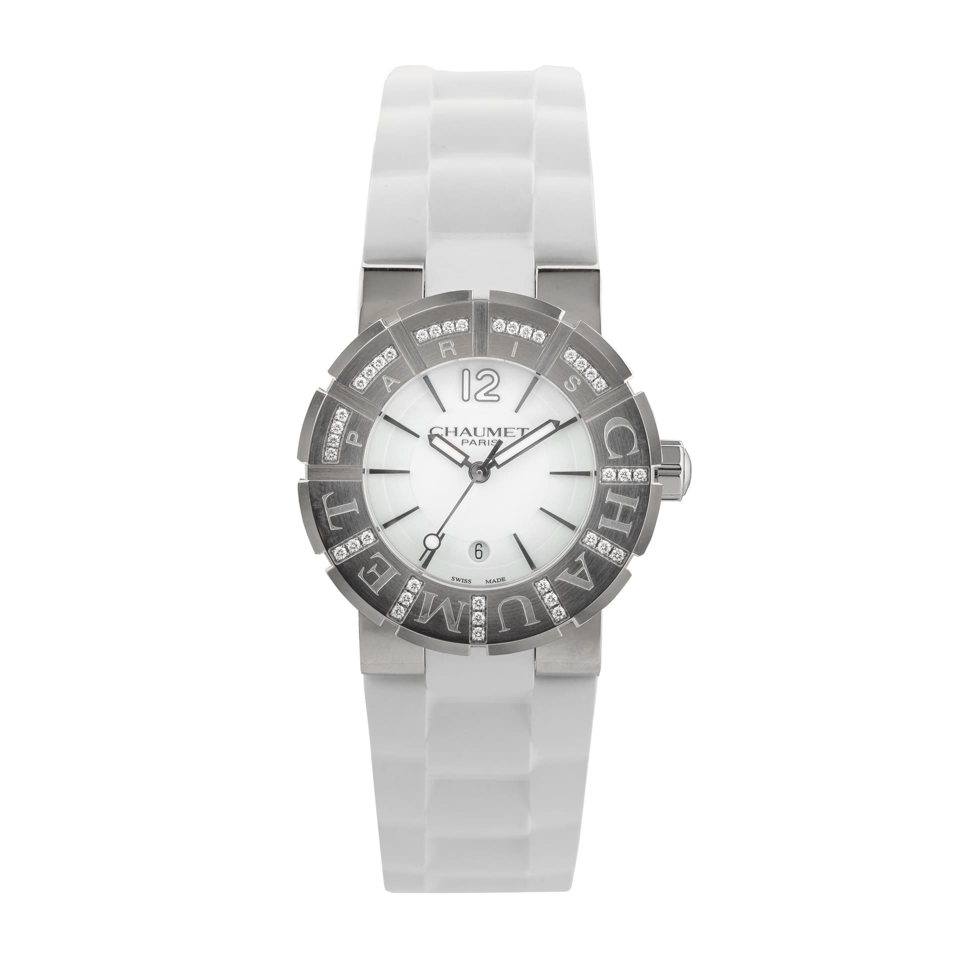 Chaumet Montre Chaumet Class One W17221 quartz lunette sertie diamants 33 mm circa 2015