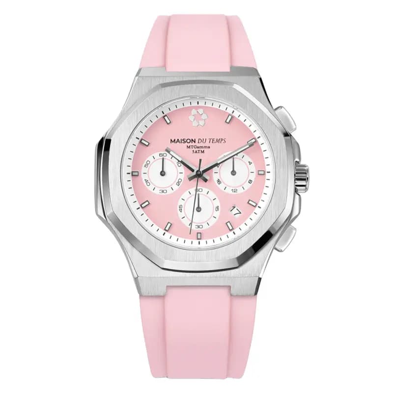 Maison du Temps Montre MTGamma Chronographe Rose Silicone Rose