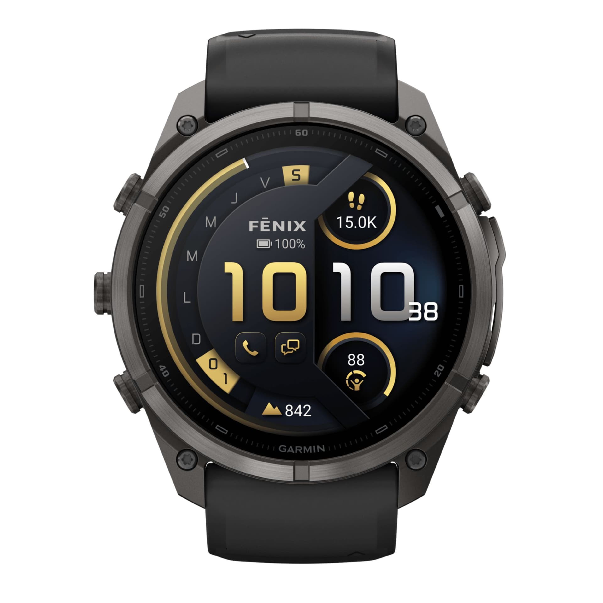 Garmin Montre Garmin Fēnix 9 Pro inReach AMOLED Sapphire Titane Carbon Gray DLC bracelet Black/pebble gray silicone 51 mm