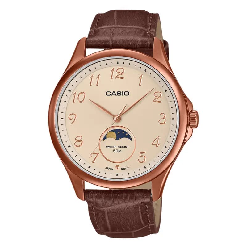 Casio Timeless MTP-M110RL — boîtier acier