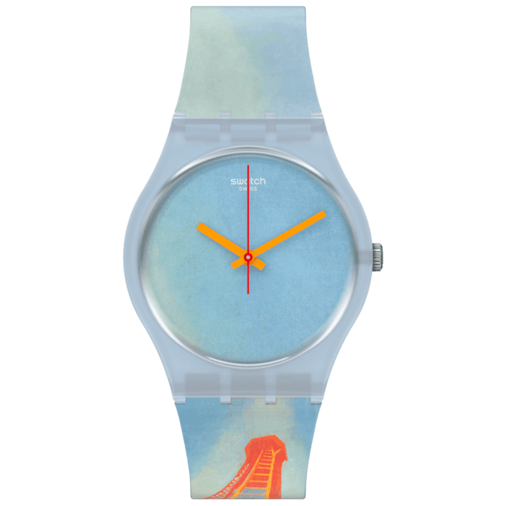 Swatch Montre Swatch Gent Swatch X Centre Pompidou en Plastique Bleu