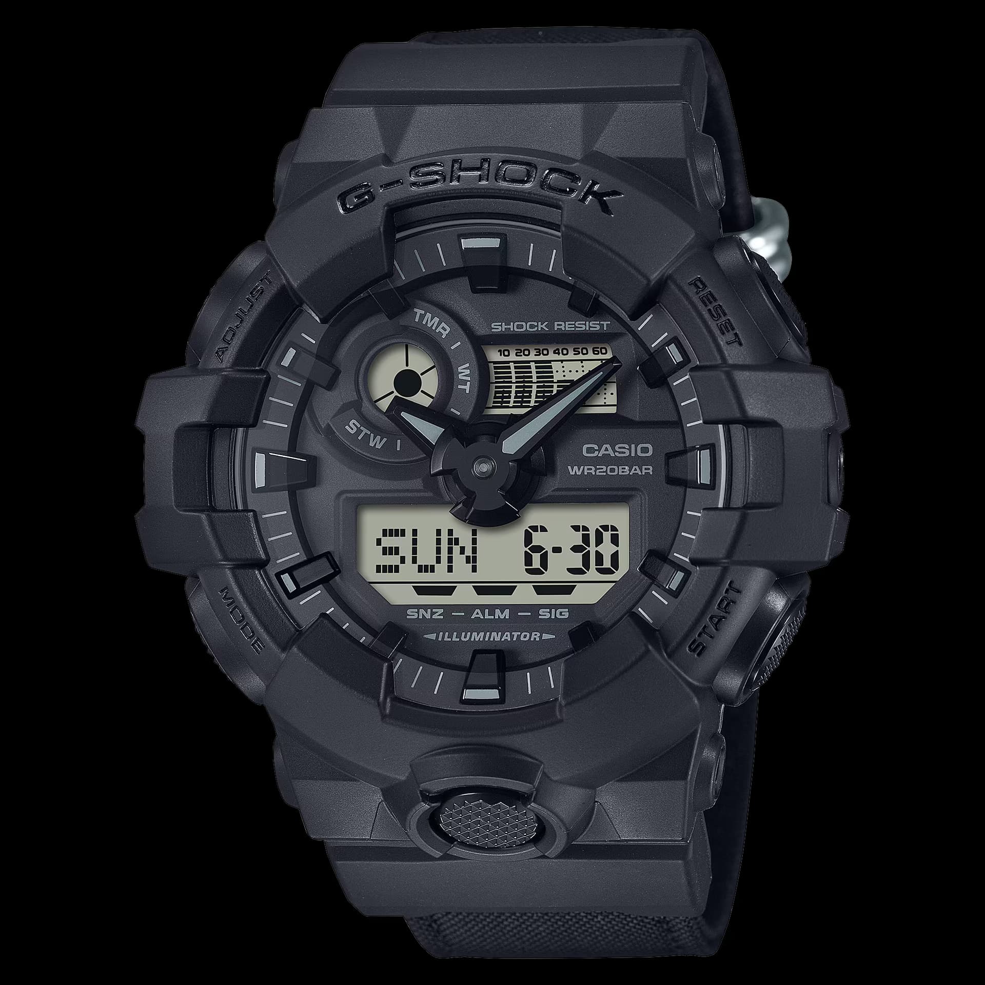 Casio GA-700 — bracelet tissu