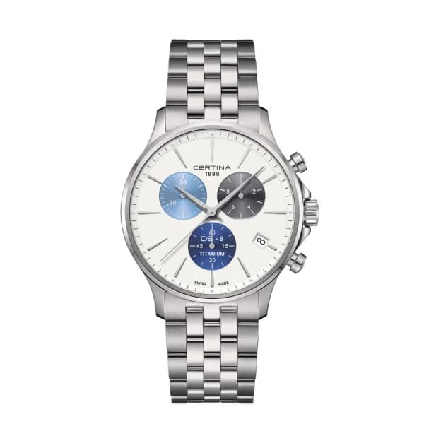 Certina Montre Certina DS-8 Chrono Quartz Cadran Blanc