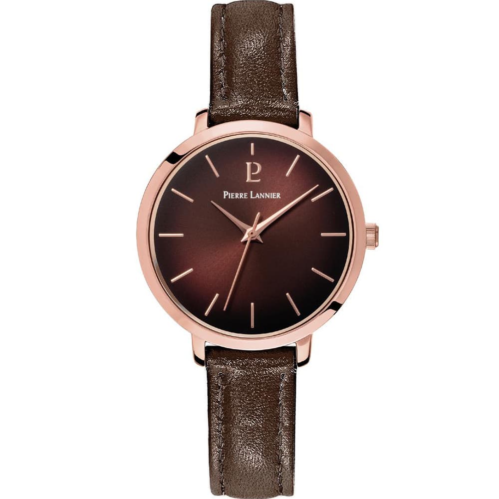 Pierre Lannier Montre Pierre Lannier Collection Chouquette en Cuir Marron