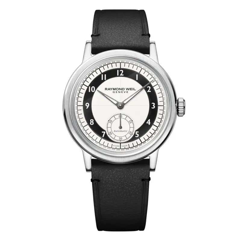 Raymond Weil Montre Millesime Small Seconds 39 mm - Cadran Tuxedo noir et blanc